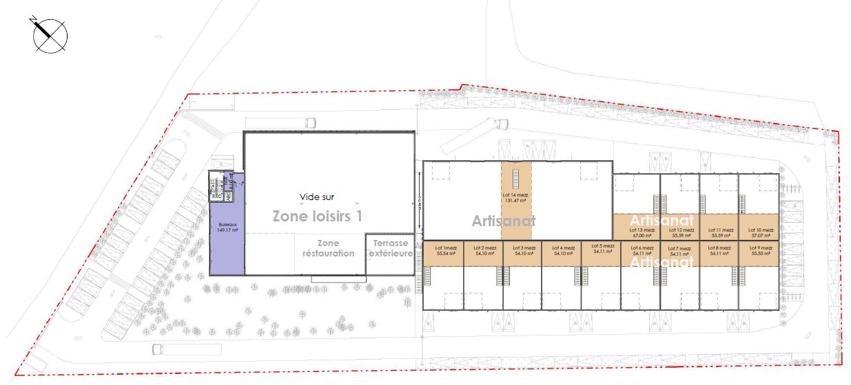 Plan R+1 mezzanines